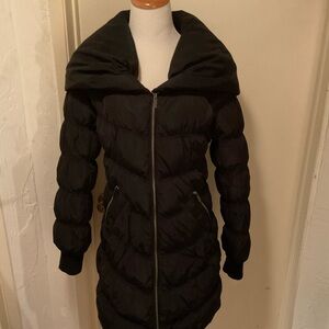 Bebe black winter down puffer coat. Size medium.